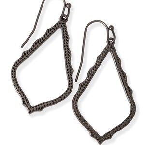 Sophee Drop Earrings in Gunmetal